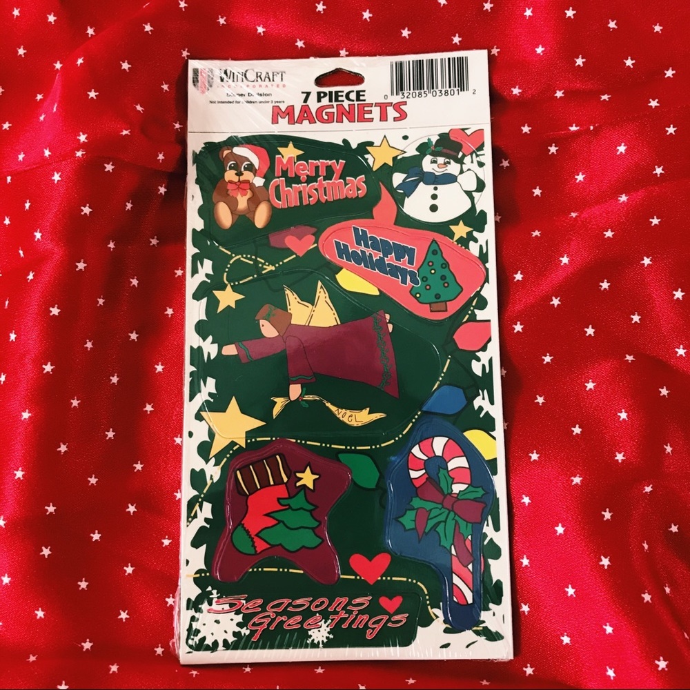 Vintage | 80s Christmas Refrigerator Magnets